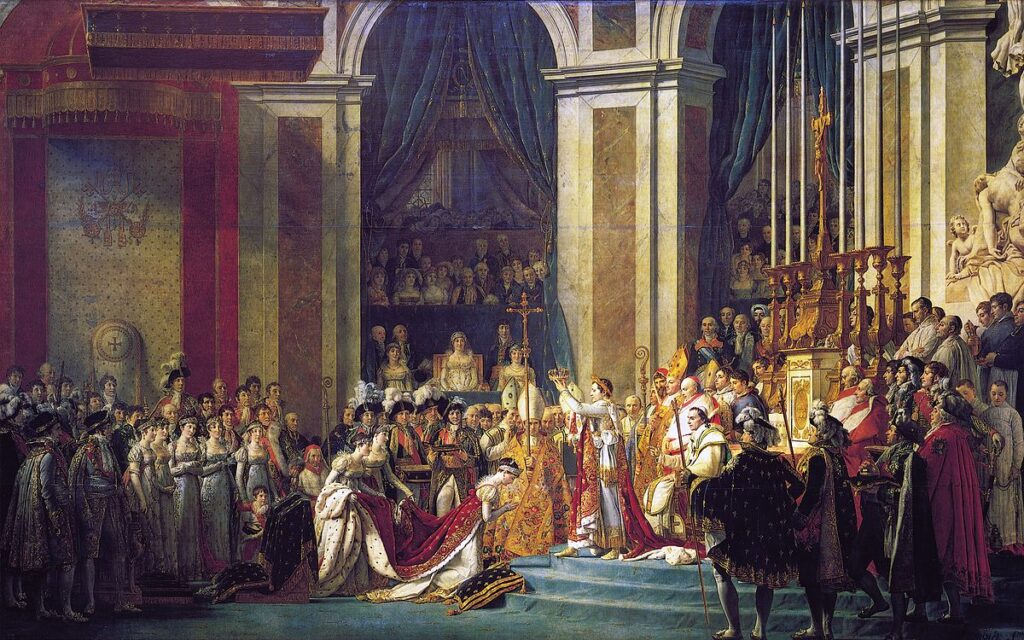 quadro coroação de napoleão que está no museu do louvre