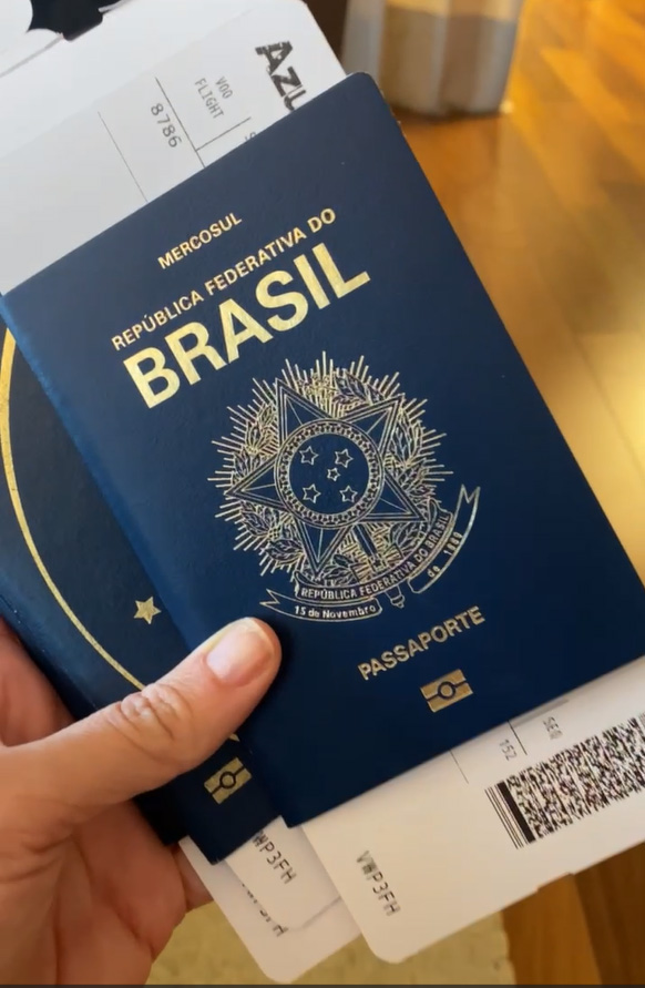 capa de passaporte com cartões de embarque