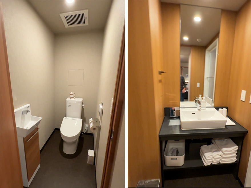 banheiro dividido em comodos separados no Mimaru Tokyo Station East