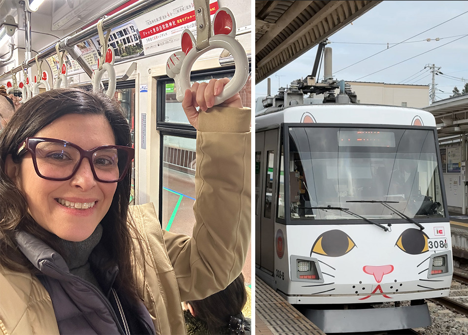 bonde temático de gatinho em Setagaya