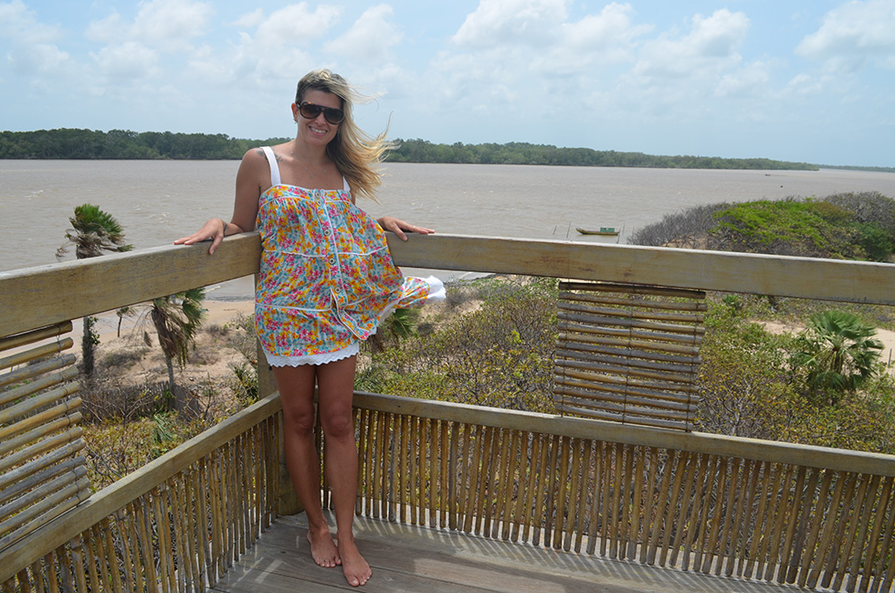 imagem mostrando o Delta do Parnaíba da varanda de uma restaurante