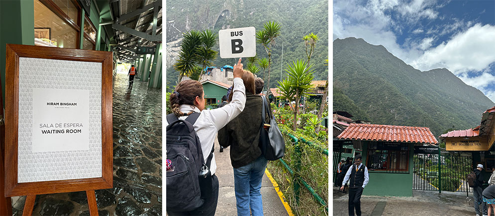organização do grupo para o passeio de machu picchu com o guia