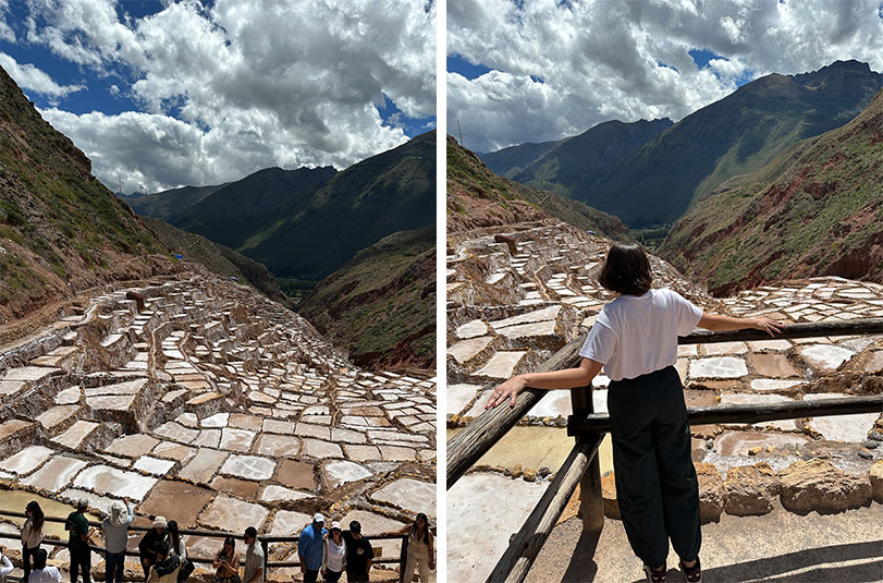 vista panorâmica das Salineras de Maras no Peru