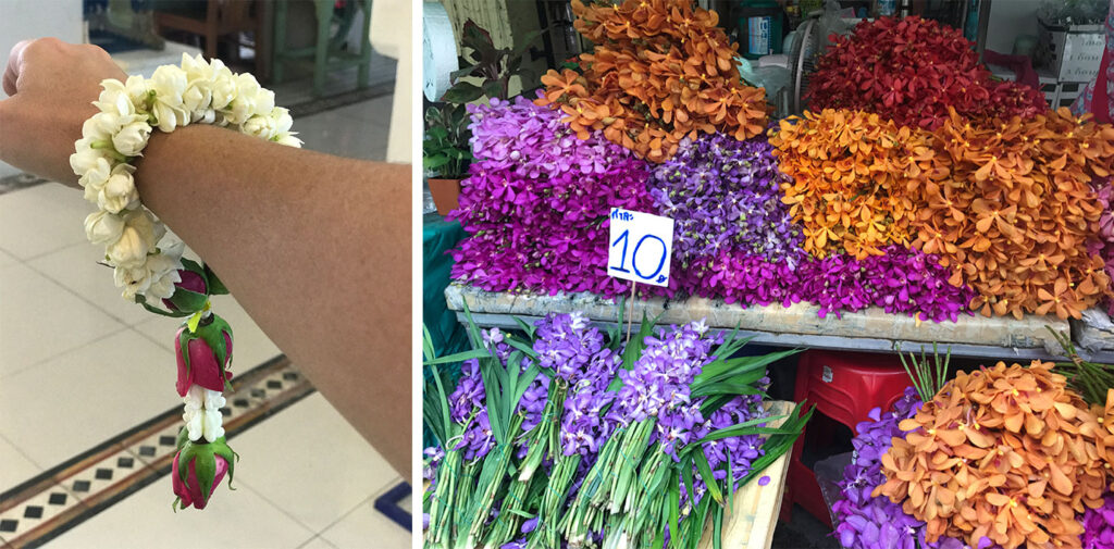orquideas do mercado das flores de Bnagkok