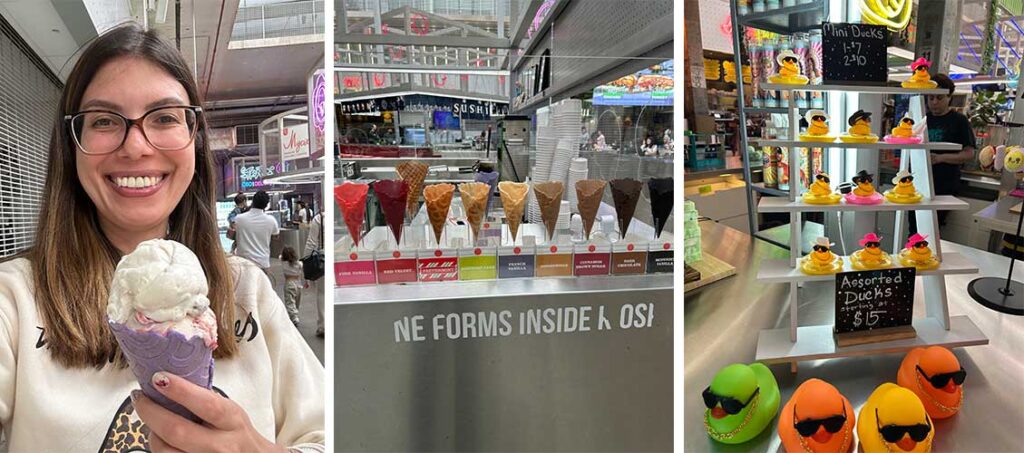 loja de sorvetes no shopping post market em Houston nos Estados Unidos