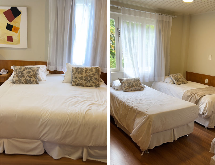 camas do quarto superior