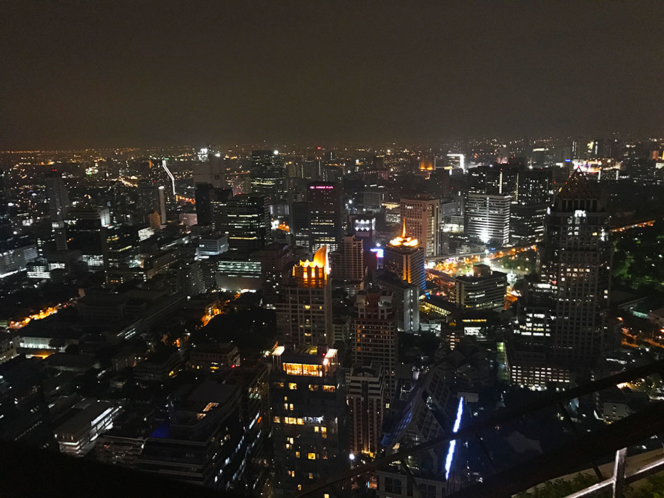 vista de bangkok do alto do hotel Banyan Tree