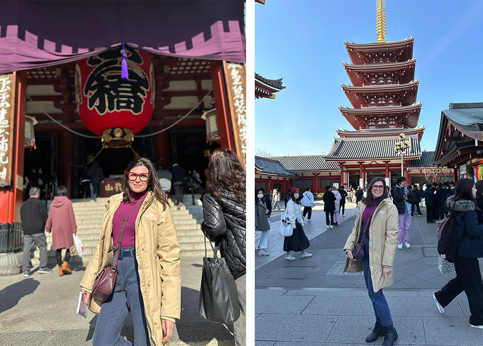 o templo sensoji e a pagoda de 5 andares em toquio