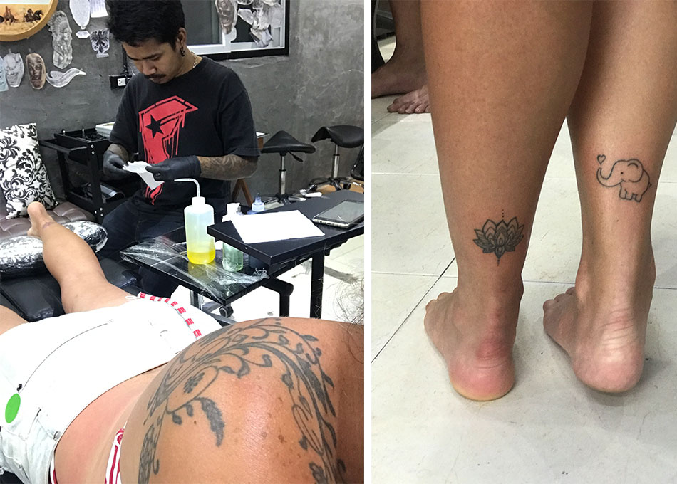tatuagem na tailandia feita em phi phi island