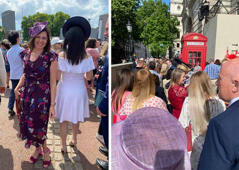 pessoas arrumadas para assistir ao evento da realeza em Londres