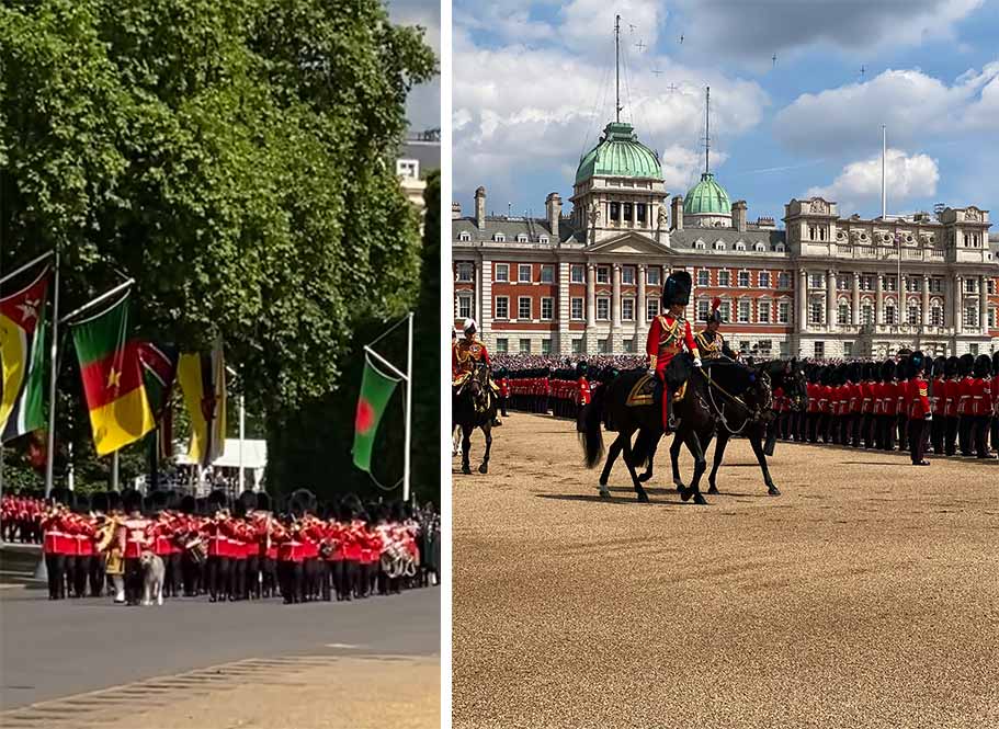 familia real comparece ao evento para comemoração do aniversário do rei em Londres